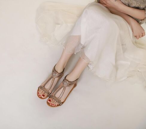 صندل إسفين للنساء الصيف المفتوح اصبع القدم فستان أزياء أحذية سباركلي راينستون منصة حزام الكاحل غير الرسمي للمشي in Kuwait