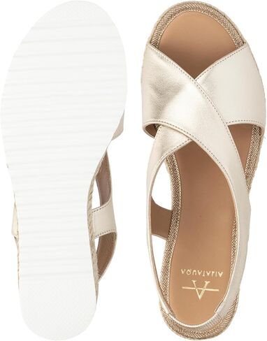 Aquatalia Women's Adelina, Sandals, Heel, Casual, Elastic, Round Toe, Rubber Outsole in Kuwait