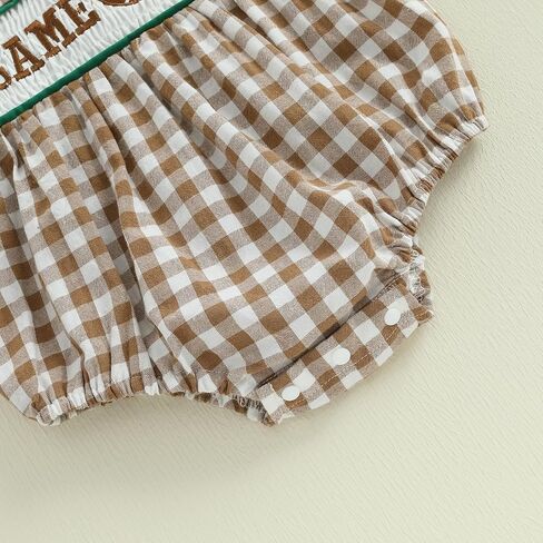 Newborn Baby Onesie Girl Summer Clothes Football Romper Doll Collar Short Sleeve Bubble Romper Infant Outfit in Saudi Arabia