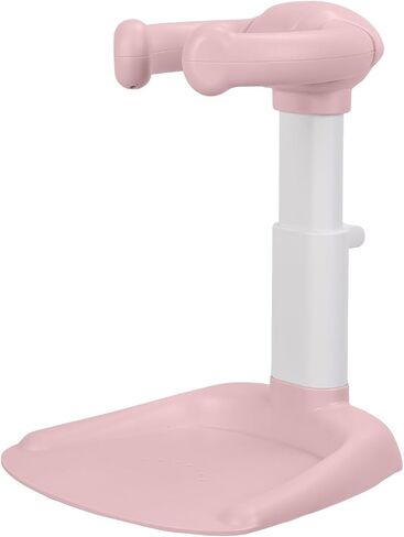 Baby Bath Stand - Foldable & Anti-Slip Shower Support with Armrest, Height-Adjustable for 6-36 Months, Anti-Pinch Shower Tower with Shower Head Holder for Infants & Toddlers Pink in Saudi Arabia