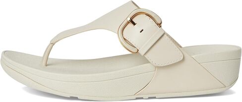 FITFLOP للسيدات Lulu Resin-Buckle Leather Leather Tee-Post Sandals Wedge in Kuwait