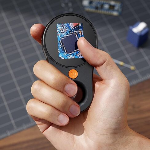 Macro Digital Microscope Portable, Hand Held Digital Magnifying Glass with 2.0 inch Color Screen,500x Magnification,Built - in 8LEDs,2MP, 400mAh Rechargeable Battery, (Black) in Saudi Arabia