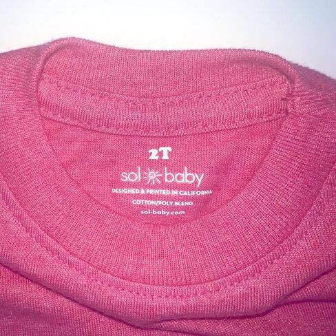 Sol Baby West Coast Best Coast Pink Tee - Girls Short Sleeve Summer T-Shirt, Crewneck & Cotton Shirts for Infants to Big Kids in Saudi Arabia