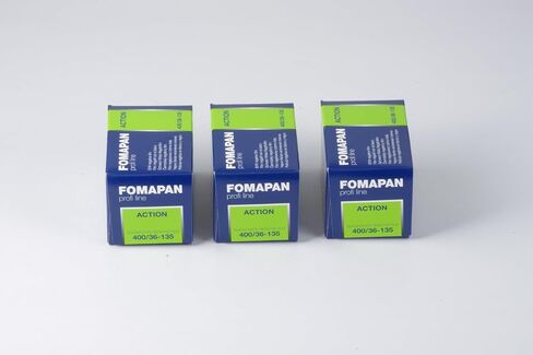 Pack of 3 FOMAPAN Action 400 ASA 135/36 Film 35 mm BLACK+WHITE in Kuwait
