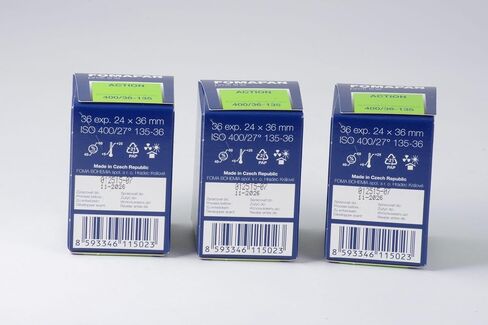 Pack of 3 FOMAPAN Action 400 ASA 135/36 Film 35 mm BLACK+WHITE in Kuwait