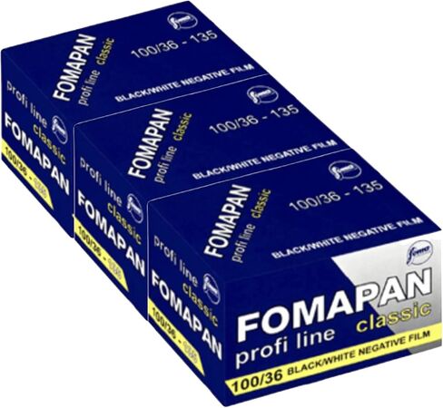 Pack of 3 FOMAPAN Action 400 ASA 135/36 Film 35 mm BLACK+WHITE in Kuwait