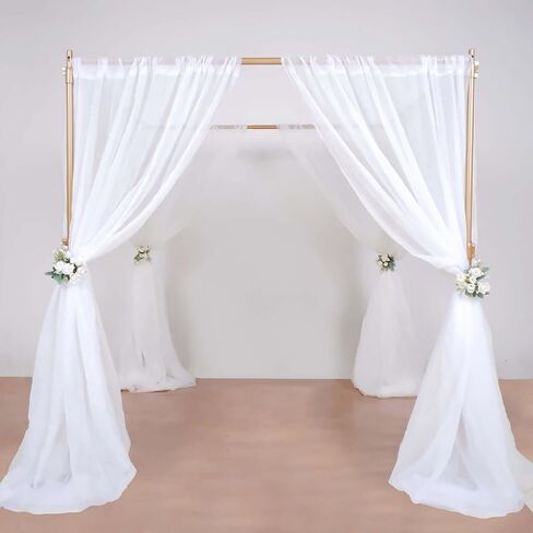 Efavormart 10ft Adjustable 4-Post Circular Black Metal Wedding Event Arch Stand, Round Backdrop Canopy Frame Chuppah in Saudi Arabia