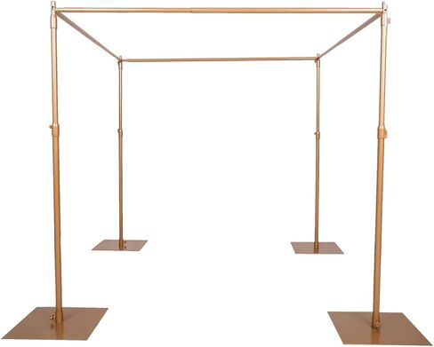 Efavormart 10ft Adjustable 4-Post Circular Black Metal Wedding Event Arch Stand, Round Backdrop Canopy Frame Chuppah in Saudi Arabia
