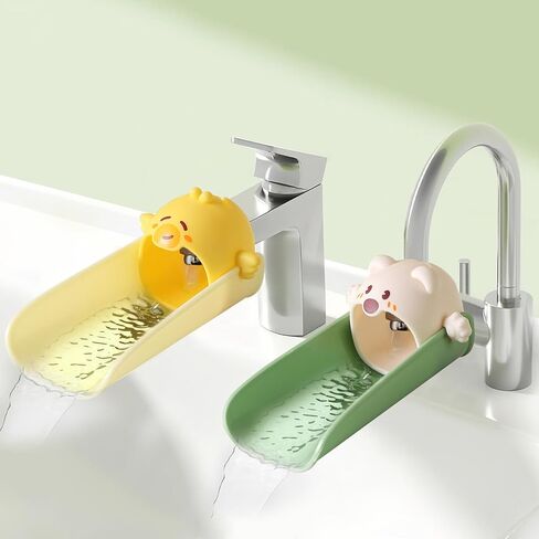 2 Pack Faucet Extender for Toddlers, PANIMOSI Kids Sink Extender for Bathroom, Kitchen, BPA Free, Baby Hand Washing Water Spout Extender Fits Standard and Gooseneck Faucet in Saudi Arabia