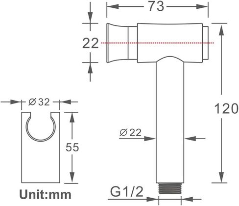 ToiletSprayer Brass Button Control Shower Sprayer Head Suit for Bathroom Cloth Diaper Pet,C(B) in Saudi Arabia