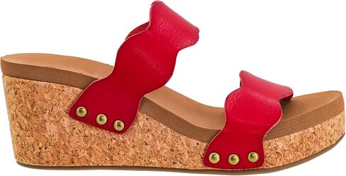 Corkys Footwear Womens Obviously Wedge - Featuring a 2.5-Inch Heel, 2 Wavy Straps, And Corkys Signature Soft EVA Insoles For All-Day Comfort and Wear - Chic and Trendy in Saudi Arabia