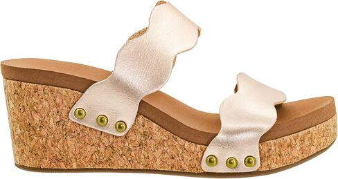 Corkys Footwear Womens Obviously Wedge - Featuring a 2.5-Inch Heel, 2 Wavy Straps, And Corkys Signature Soft EVA Insoles For All-Day Comfort and Wear - Chic and Trendy in Saudi Arabia