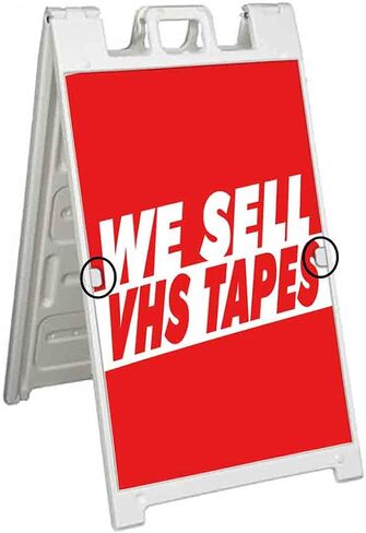 We Sell VHS Tapes (24" X 36") 4Mm Corrugated Plastic Panel, Graphics Applied to 1 Side (Pk of 2) in Saudi Arabia