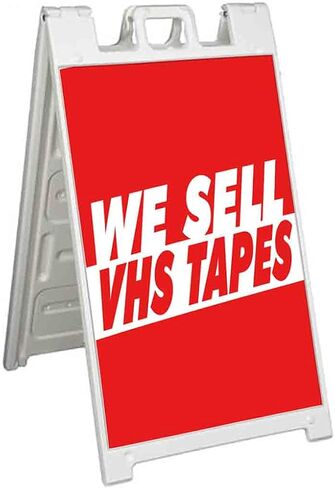 We Sell VHS Tapes (24" X 36") 4Mm Corrugated Plastic Panel, Graphics Applied to 1 Side (Pk of 2) in Saudi Arabia