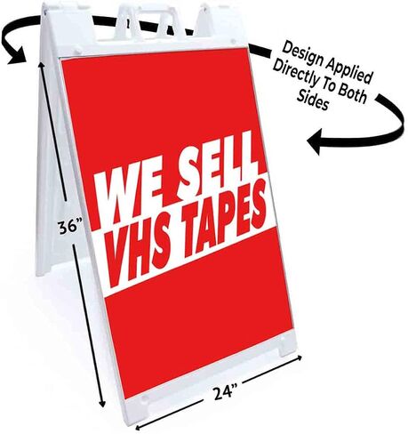 We Sell VHS Tapes (24" X 36") 4Mm Corrugated Plastic Panel, Graphics Applied to 1 Side (Pk of 2) in Saudi Arabia