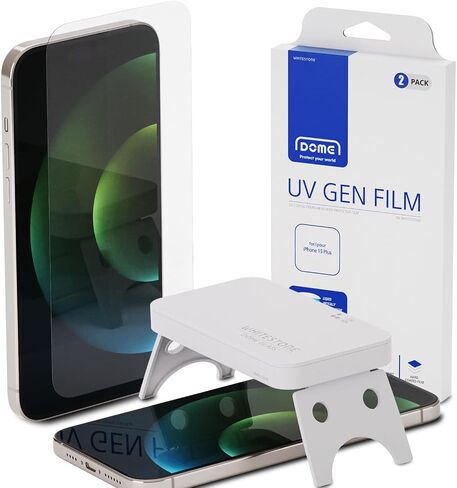 Whitestone DOME UV GEN Film [Glass-Like Film] Screen Protector for iPhone 15 with UV Lamp [2Pack] in Saudi Arabia