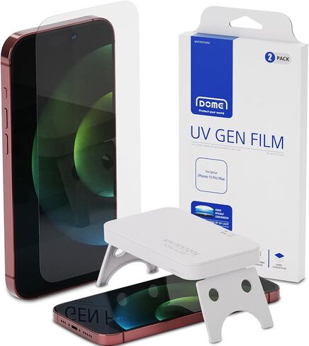 Whitestone DOME UV GEN Film [Glass-Like Film] Screen Protector for iPhone 15 with UV Lamp [2Pack] in Saudi Arabia
