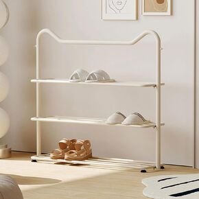 JHDXL Metal Storage Shelf, Shoe Rack for Entryway, Household Essentials, Shoes Closet Organization, Space-Saving Shoe Storage, Shelf for Entryway, Garage, Bedroom(Black)