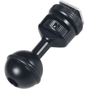FEICHAO 1 Inch Ball Mount Head Adjustable Adapter with Cold Shoe Base for Underwater Camera Case Video Flash (Kit B)