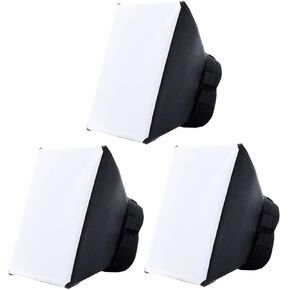 3Pcs Softbox Diffuser for DSLR Flash Portable Photography Light Modifier Compatible with Cameras and Flash Units Easy to Store and Transport
