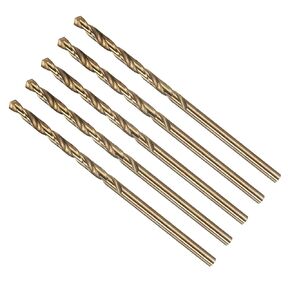 بتات مثقاب Metallixity (#54) 5pcs ، 4341 عالي السرعة الصلب ساق مستقيمة 118 درجة من الذهب للألومنيوم النحاسي من البلاستيك المتوسطة الصلبة المتوسطة