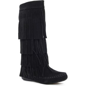 V-Luxury Womens Closed Toe Mid Calf Knee High Mocassin Flat Boot