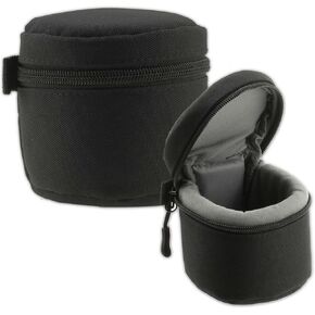 Navitech Black Water Resistant Camera Lens Protective Case Pouch - Compatible With Sony FE 20mm F1.8 G Lens