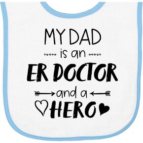inktastic والدي هو طبيب ER وبطل الطفل Terry Cloth Bib