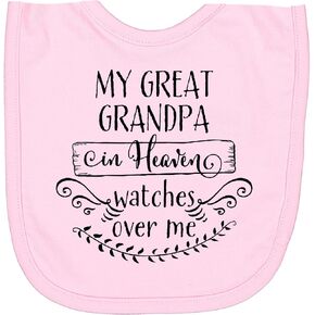 inktastic My Great Grandpa in Heaven Watches over Me Newborn Bib