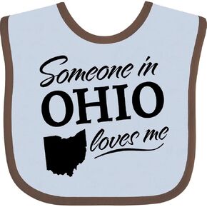 inktastic Someone in Ohio Loves Me Baby Bib