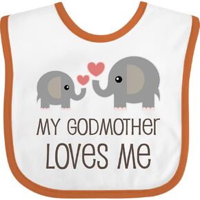 inktastic My Godmother Loves Me Baby Bib