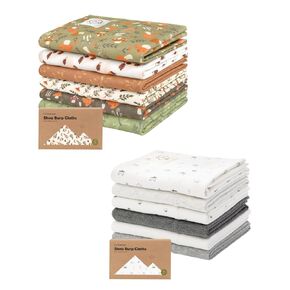 KeaBabies Burp Cloths Baby Boy, Girl - 6-Pack Large Cotton Burping Cloths for Babies, Spit Up Rags, Super Absorbent, Ultra Soft Newborn Cloth Rag, Gender Neutral, Machine Washable, Durable