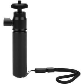Aluminum Alloy Ball Head Handle | 1/4 Screw Hole for Motion Cameras/Action Devices | 360° Adjustable Selfie Stick | Compact & Sturdy POM + CNC Machined