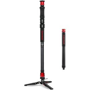 Ifootage Monopod Cobra 3 Strike A150S-ⅲ مع التحرير والسرد C40 أنبوب التمديد ، أقصى ارتفاع في العمل: 74.8 ''/ 190 سم
