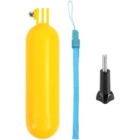 Floating Hand Grip for Go Pro Hero 5-13, D J I Osmo Action – Waterproof Bright Yellow Buoyancy Stick with Wrist Strap – Non-Slip Handle Stabilizer for Diving, Surfing, Snorkeling, Swimming