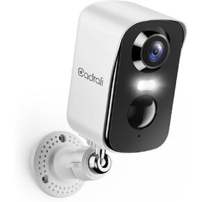 2K Security Cameras Wireless Outdoor - 5200mAh Battery Powered, AI Motion Detection, Color Night Vision & Two-Way Audio, IP65 Waterproof, 30-Day Free Cloud Trial, Works with iOS/Android