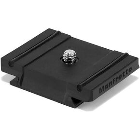 Manfrotto 200LT-PL-PRO, Light Technopolymer Camera Plate RC2 and Arca-Compatible, with Rubber Grips, for Compact, Mirrorles, DSLR