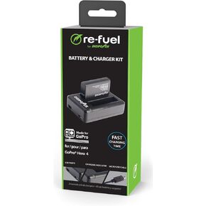 Dual Port Battery & Charger kit for GoPro Hero4 - GoPro Hero 4 Black/Silver Battery Charger