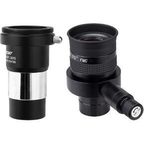 SVBONY SV152 Reticle Eyepiece 1.25 Inch Crosshair Eyepiece 20mm Bundle with Barlow Lens 2X Telescope Accessories with M42 Thread