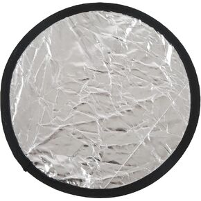 Fydun Silver White 2 in1 عاكس محمول جولة التصوير الفوتوغرافي العاكس للإضاءة الحية 30 سم / 11.8 في الأسرة التطبيقية (30 سم)