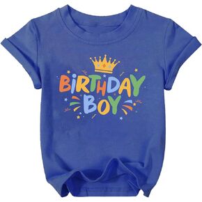 Birthday Boys Shirt Toddler 3th to 10th Years Old T-Shirt Boys Birthday Party Gifts Summer Short Sleeve tees