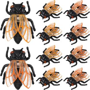 CICADA 20PCS Simulation Simulation CICADA تم عرض الدعائم الدعائم الحشرات البلاستيكية الاصطناعية نموذج CICADAS PROP