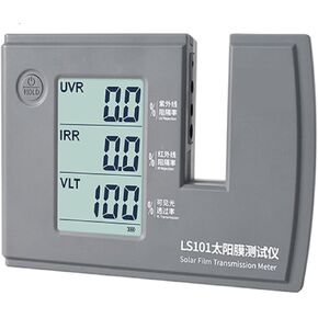 Solar Film Transmission Meter, 101 Self-Calibration and Auto-Calibration, NO Need Any Manual Adjustments Resolution 0.1% for UV Measuring