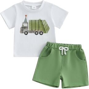 Douhoow Toddler Boy Outfits Farm Animals Truck Truct in Kuwait