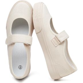 أحذية Uoidru Women's Flats Shoes Mary Jane Canvas Shoes زلة عرضية على الأحذية للنساء
