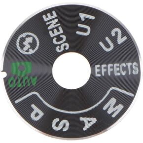 GeRRiT Replacement New Top Cover Mode Dial Function User Interface Button Nameplate Sheet for Nikon D7500, black