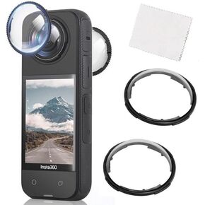 Premium Lens Guards for Insta360 X4, Made of Optical Glass 9H Hardness Scratch Dust and Impact Resistant Easy Installation with Just a Twist
