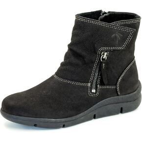 Dromedaris Women's soft nubuck zipper Vida bootie