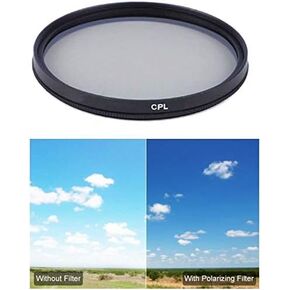 Circular Polarizer CPL Filter for Canon EOS M100 M6 M50 M200 (49mm Size)