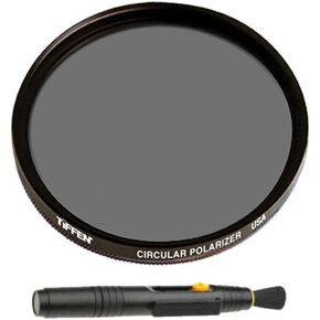 Tiffen 52mm Circular Polarizing Lens Filter and Lens Cleaning Brush Bundle